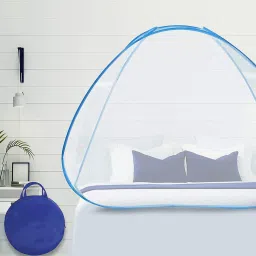 Polyester Kids Washable Pop-Up Foldable Queen size Bed Mosquito Net with FREE portable bag Mosquito Net-2