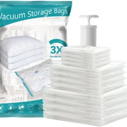 5 Pack Space Saver Vacuum Bags (1 Large/2 Medium/2 Small) Travel Storage Vacuum Bags-image-42