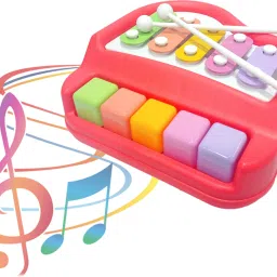 toyshack 2 in 1 Xylophone and Piano Toy with Colorful Keys for Toddlers and Kids image 4