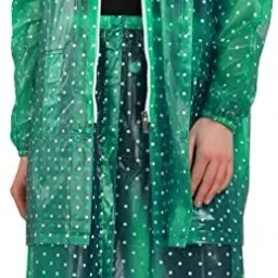 Solid, Polka Print Women Raincoat-image-17