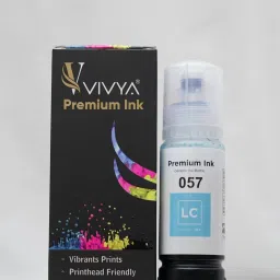 VIVYA 057 Light Cyan Compatible Refill Dye Light Cyan Ink Cartridge-image-45