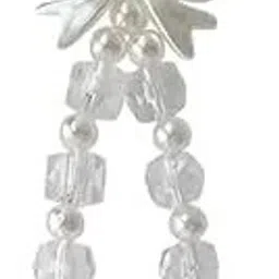 Shilpmart Cell Phone Strap with Crystal Beads and Pearl Design, White Phone Charm-image-48