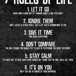 7 Rules of Life Motivational Poster - Printed on Premium Cardstock Paper - Sized 12 x 15 Inch - Perfect Print For Bedroom or Home Office Paper Print-1
