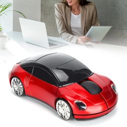 microware 2.4GHz Wireless Sports Racing Car Shape Mouse 3D Optical Mouse Wireless Ambidextrous Optical Gaming Mouse with Bluetooth image 3