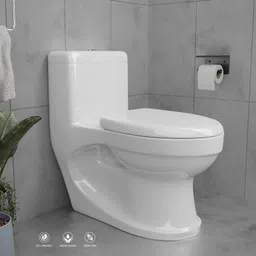 belluxury S-trap 11101-Latina CERAMIC FLOOR MOUNT ONE PIECE WESTERN TOILET Western Commode-picture-20