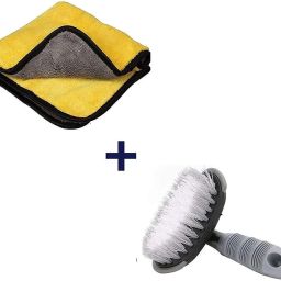 1 Tire Cleaning Brush, 1 Microfiber Cleaning Washing Cloths Combo-image-52