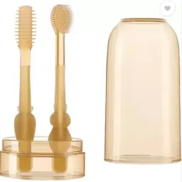 Baby Oral Cleaning Brush 2 in 1 Toothbrush Tongue Brush BPA Free Soft Silicone Soft Toothbrush-picture-10