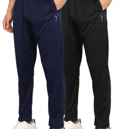 Pack of 2 Men Solid Multicolor Track Pants-image-4