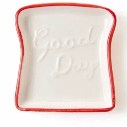 Bread Shaped serving Plate 6Inch For Tea Time Snacks Sandwiches Starters Cookies Half Plate-image-22