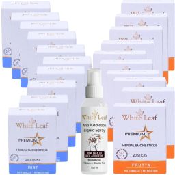 Mint & Frutta Flavour Cigarette, Pack Of 20 (400 Sticks & 100 ML Shot) Smoking Cessations-image-28