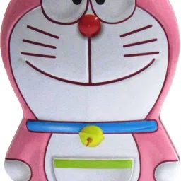 Doraemon Design Coin Bank, Piggy Bank. Made Of Steel.Comes With Lock & Key - Pink Coin Bank Coin Bank-image-23