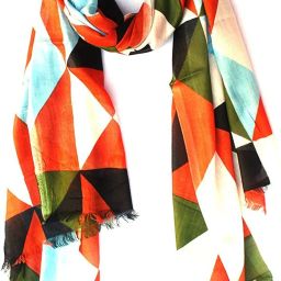 Printed Rayon Women Multicolor Stole-image-16