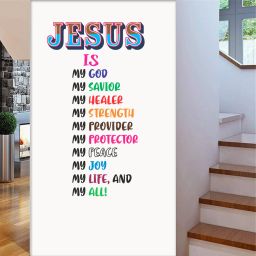 90 cm Jesus Quote Self Adhesive Sticker-image-86