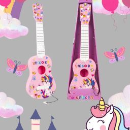 24inch Unicorn Theme 4 String Guitar Easy-to-Hold Thin Frets Low String Musical-image-35
