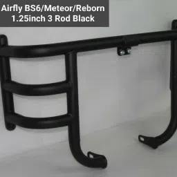 Airfly Leg Guard Compatible for Royal Classic Reborn and Meteor (Black) Bike Crash Guard-image-71