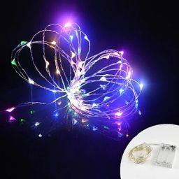 30 LEDs 3.05 m Multicolor Steady Water Drop Rice Lights-image-1