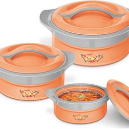 milton Zenith Jr Casserole Set of 3, Peach Pack of 3 Thermoware Casserole Set-picture-16
