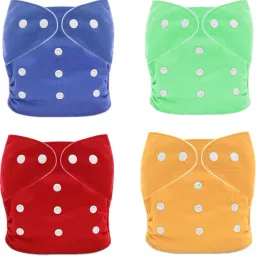 Pack Of 4 Reusable Cloth Diapers Washable, with Insert Pads (Pack of 4)-34