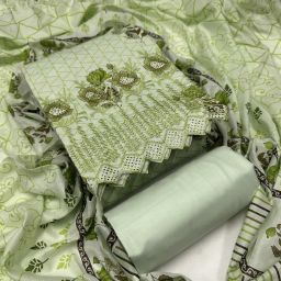 Unstitched Pure Cotton Salwar Suit Material Printed-image-26