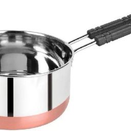 Stainless Steel Copper bottom Sauce Pan / MILK PAN / TEA PAN Capacity:- 1 Liter NO: 1 Sauce Pan 15.5 cm diameter 1 L capacity-image-85