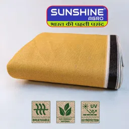 sunshine agro Multipurpose Shade Net/Agriculture net 10 Feet x 16 Feet. (Beige Colour) Portable Green House image 3