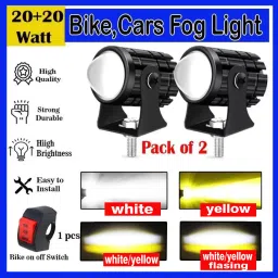 U1 Universal Car Suv Bike LED Light Motorcycle Fog Lamps Mini Driving Lights Fog Lamp Motorbike, Car LED (12 V, 20 W)-image-14
