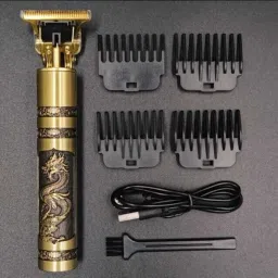 HAMOFY Professional Golden t99 Trimmer Haircut Grooming Kit Metal Body Rechargeable 39 Trimmer 45 minRuntime 1 Length Settings-image-80