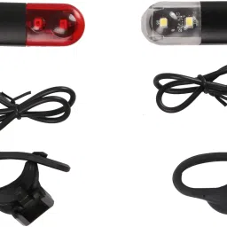 Bicycle Light Set, Rechargable, 3.7V 300 mAh batteries and 2 USB cables LED Front Rear Light Combo-11