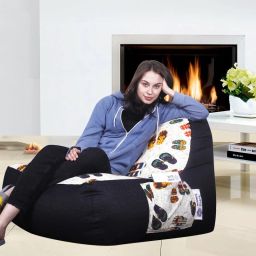 XXL Urban Cotton Canvas Abstract Printed Bean Bag Chair With Bean Filling-picture-11