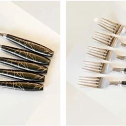 fork-spoons-Stainless-Steel-Color-black-ceramic-design- Ceramic Dessert Spoon Set-7