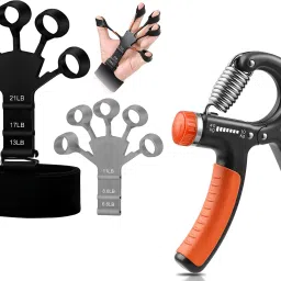 Combo Of Finger Exerciser With Hand Gripper for Workout for Men & Women Fitness Accessory Kit Kit-image-95