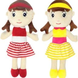 SUPER SOFT HUGGABLE SWEET DOLL Combo 42cm (Red & Yellow) FOR GIRLS,BIRTHDAY GIFT - 42 cm-image-76