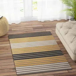 Yellow Cotton 3 ft X 5 ft Hand Woven Dhurrie by Imperial Knots-picture-34