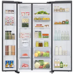 SAMSUNG 653 Litres 3 Star Frost Free Side by Side Door Smart Wifi EnabledRefrigerator with Twin Cooling Plus Technology (RS76CB81A333/HL, Glam Deep Charcoal) image 5
