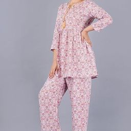 Mintmarie Women's Printed Co-Ord Set with Robe image 4