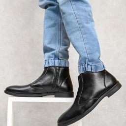 Men's Casual Outdoor High Top Chelsea Boots, Comfortable Hiking and Trekking Boots For Men-image-47