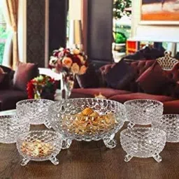 Glass Mixing Bowl Glass Classic Desert Bowl 600 ml 180 ml Transparent Pineapple Shaped Fruit Bowl-15