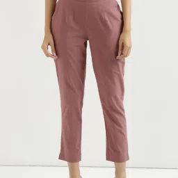 Women Regular Fit Multicolor Pure Cotton Trousers-picture-6