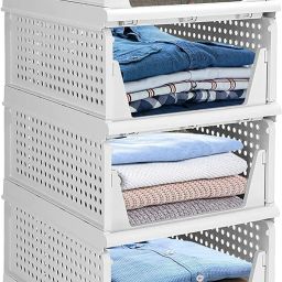 Rectangular Cupboard for Kitchen, Home and Bathroom (White) (Pack of 4 ) Closet Divider-50