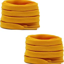 bilAnca Flat 48 Inches Long Golden Yellow Color Athletic Sneakers Boot Strings (2 Pairs) Shoe Lace-image-13