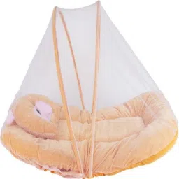 Cotton Infants Washable Cotton Kids Littly Contemporary Cotton Baby Bedding Set with Foldable Mattress, Mosquito Net and Pillow Mosquito Net-10