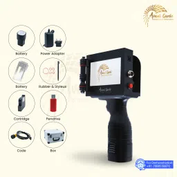 Avant Garde 12.7mm Handheld Batch Coding Printer for Mfg Date Mrp Expiry Logo QR Barcode on all Biscuit packets used plastic material surface BOPP| PET|BOPET|OPP image 4