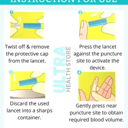 ULTRA Sterile Disposable Single - Use Safety Lancet - Glucometer Lancets image 2