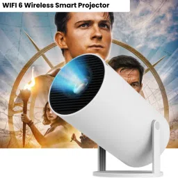 Frony Smart Projector for Home 4K Support Rotabable Design withApp Netflix,YouTubeC391 (4500 lm / 1 Speaker / Wireless / Remote Controller) Portable Projector-1