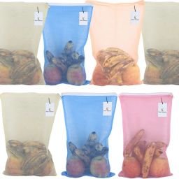 Fruit & Vegetable Fridge/ Reusable Mesh Produce Bag Set of 9 Pcs (PROD17) Pack of 9 Grocery Bags-4