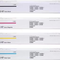 Vevo Toner Cartridge & Ink Npg-67 Set Imagerunner Advance C3320 / C3325 / C3330 / C3520 / C3525 / C3530 Black + Tri Color Combo Pack Ink Toner-28