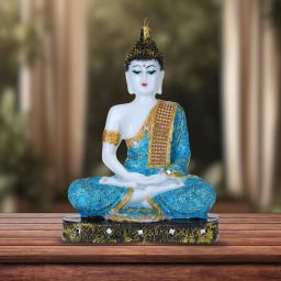 Beautiful Lord Gautam Buddha in Meditating Position Statue for Home Decor Decorative Showpiece - 25 cm-image-68