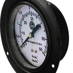 6"/150MM Dial Pressure Gauge 0-60 PSI, MS Body, Back Connection 3/8" Brass Ring Gauge-picture-23