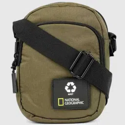 Khaki Men & Women Sling Bag NAT GEO OCEAN RPET 2 COMPARTMENT UTILITY BAG KHAKI-image-16