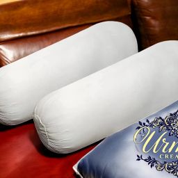 Round Microfibre Solid Bolster Pack of 2-image-39